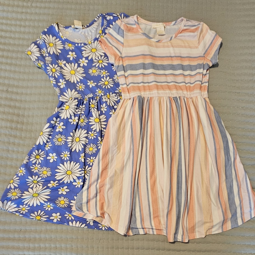 Charming Kids Floral and Striped Dress Duo